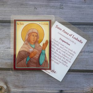 St. Anna of Leukadio Prayer Card Laminated Icon Print